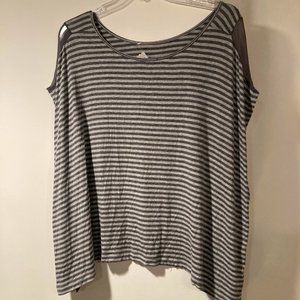 Ella Moss sleeveless two tone gray stripes Womens size L